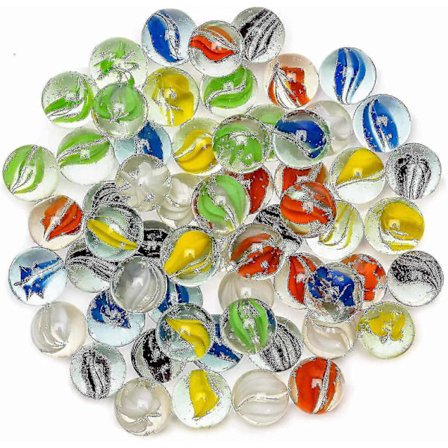 100 Stykker Traditionelle Assorterede Farverige Klassiske Retro Glas Kugler Katteøje Kugler Klassisk Spil T