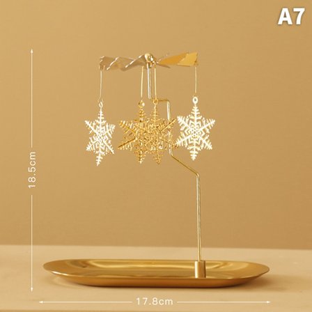 |NN| Guld Ljusstakar Roterande bricka Jul Romantisk Rotationsbil Guld Guld Guld