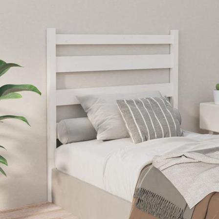 Vidaxl Sänggavel Vit 81x4x100 Cm Massiv Furu Vit