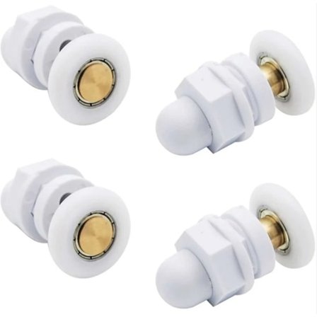 Rullende dusjdørruller, holdbare, vanntette og rustfrie