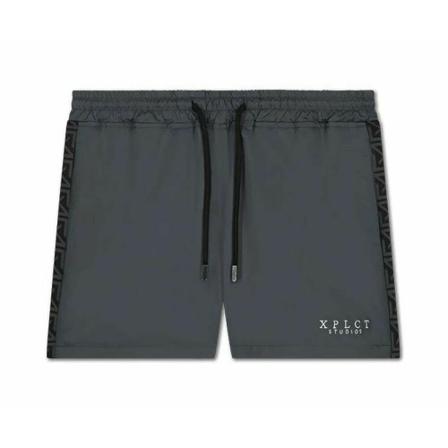 Xplct Studios Korte Broek , Grijs , Heren , Maat: 2XS