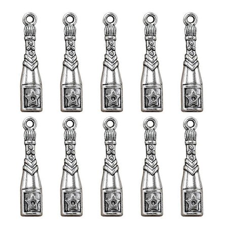 10 st DIY Berlock Hänge Vinflaskberlocker Smyckestillverkning Smyckestillverkningshängen Vinflaskhänge