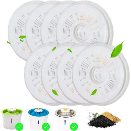 Kattevannfontenefilter, Catit Triple Effect 8-pakningsfilter kompatibelt