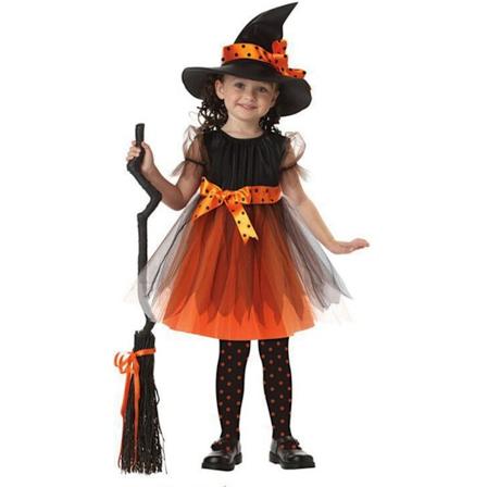 Halloween-kostyme for jenter 3-13 år - Vampyr, heks, flaggermus - Karnevalskostyme for barn longpurple 3
