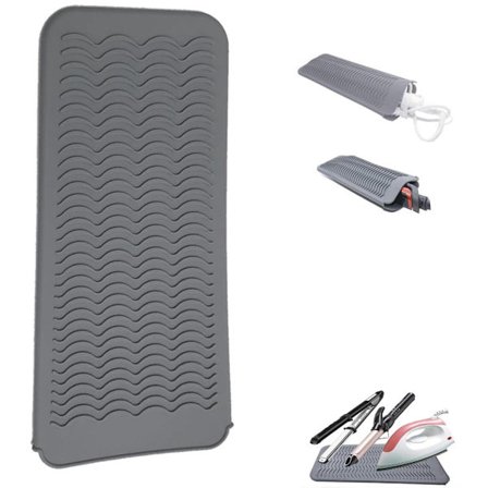 Värmebeständig matta - silikonfodral skyddande locktång Plattång förvaringsväska för strykjärn, plattänger och hårstylingverktyg 286*142*9mm_yu