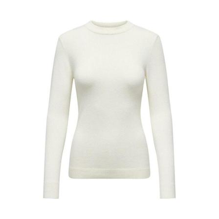 Only, Round-neck Knitwear Wit, Dames, Maat:S,polyester