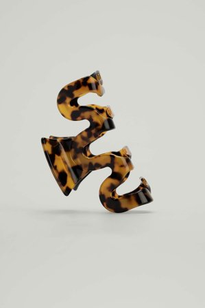 NA-KD Accessories Pince à cheveux ondulée - Accessoires pour cheveux - Leopard - One Size