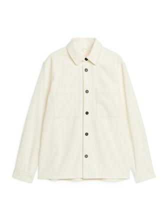 Cord-Hemdjacke - Weiß