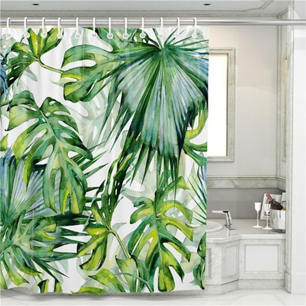 Dusjforheng med 12 ringer for festing, 180x180 cm, fisk rom(B)