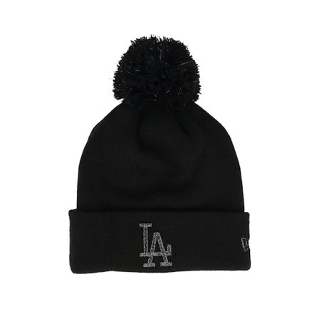 New Era - MLB Sort pom Beanie - Los Angeles Dodgers Womens Bobble Metallic/Black Pom @ Hatstore