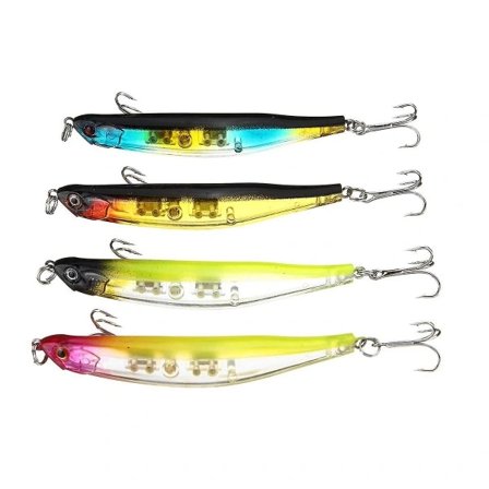 4x Transparent Hard Body Buet Minnow Topwater Blyant Fiske
