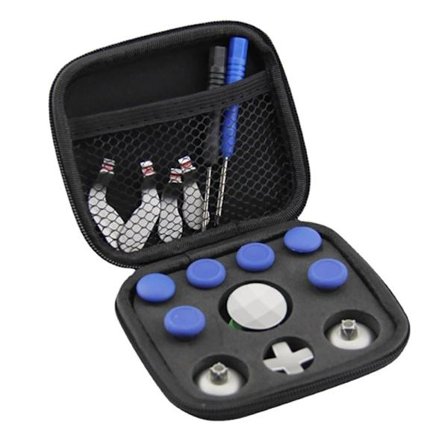 18 stk Cross+Round Keycap Joystick Caps BLÅ