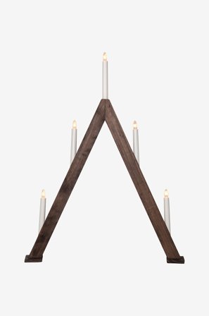 Star Trading - Lysestage Albo 66cm - Brun - Adventslysestager - Fra Homeroom
