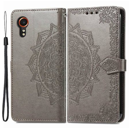 Mandala Samsung Galaxy Xcover 7 læderetui - Grå