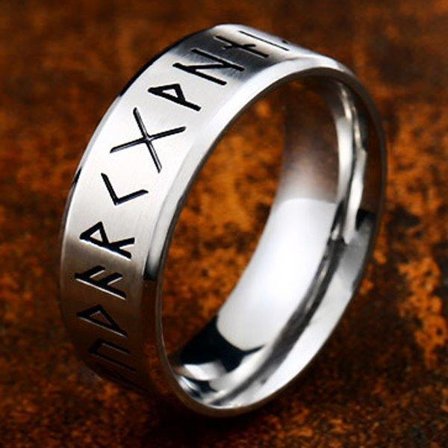 Ring - Nordic Mythology - Runes - Stainless steel - High quality