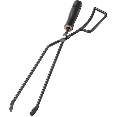 Match Tang Logg-Griper Rustfritt Stål Kløer For Bål Leirbål Bål Peis Tungt Brann (svart) (1 stk)