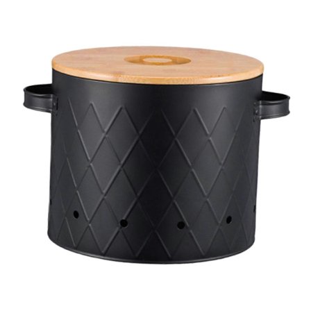 Opbevaringskrukke til kartofler og grøntsager med låg, lufttæt beholder til køkken, spisekammer og bordpladeorganisering