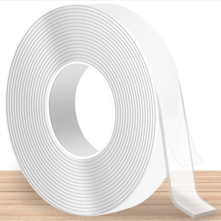 5 cm kraftig dobbeltsidig tape: Sterkt, klart lim, flyttbar multi-overflatemontering, 5 m