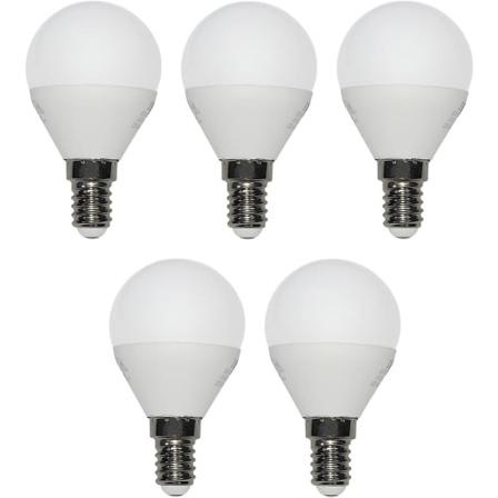 Pakke med 5 energibesparende E14 LED-pærer - 5 x 3 W - 250 Lm - Varm 3000 K