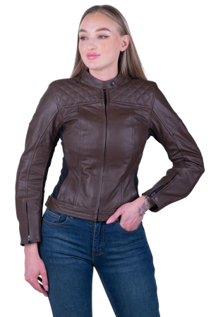 Blouson Moto Femme Course Boomer Marron S