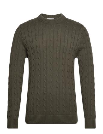 Slhryan Structure Crew Neck Selected Homme Khaki