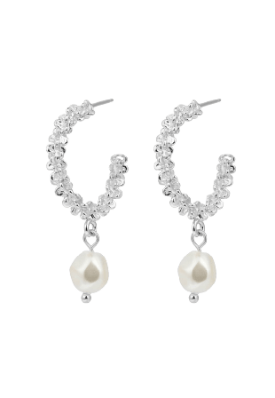 Caroline Svedbom GEMMA PEARL LOOPS Örhängen Dam Silver ONESIZE