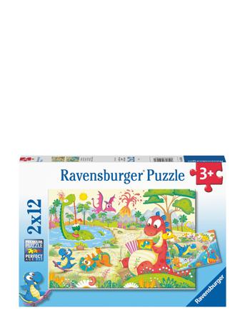 My Dino Friends 2X12P Toys Puzzles And Games Puzzles Classic Puzzles Multi/mønstret Ravensburger