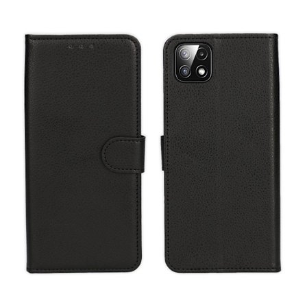 Samsung Galaxy A22 5G Plånboksfodral med Stativ - Svart