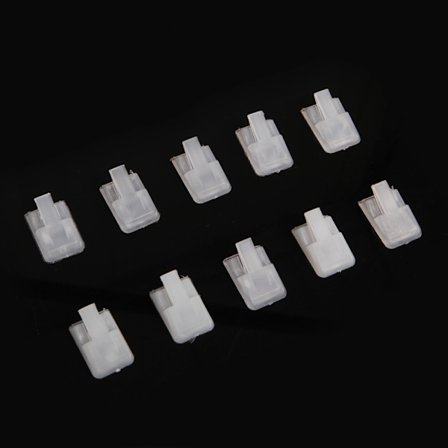 10 stk. Smykker Ringholder Sort Hvid Klar Plastik Fingerring Display Stand Detail Smykke Organizer Holder