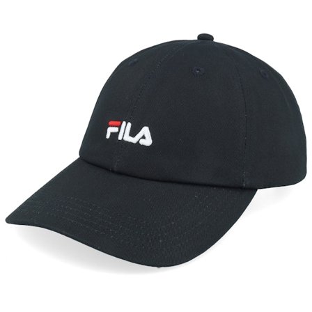 Fila - Faridokt With Small Logo Black Dad Cap Unconstructed Black Cap - @ Hatstore