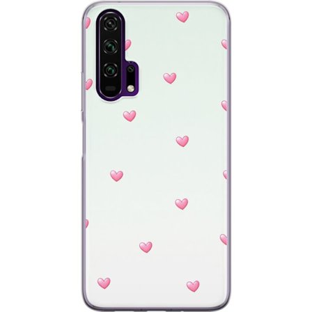 Kompatibelt Mobildeksel til Honor Honor 20 Pro Minimalistiskt mønster med rosa hjerter på lys bakgrunn, søtt og enkelt design for mobildeksler, pl