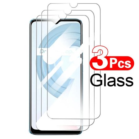 3 st härdat glas för Realme C25 skärmskydd i härdat glas