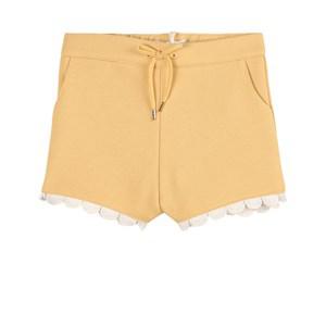 Kids - Chloé Yellow Scallop Detail Shorts 18 months - Shorts - 18 months - Yellow - Mädchen