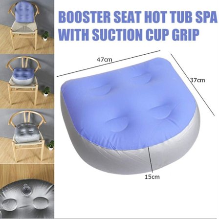 Oppustelig booster sæde pude ryglæn med sugekopper spa oppustelig pude oppustelig pude til voksne børn