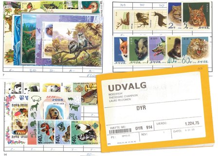 Hele verden - Udvalgshæfte med 155 forskellige frimærker - Postfrisk