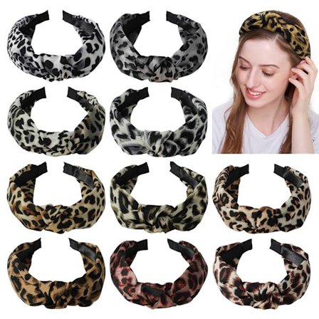 Naisten pääpantoja, 10 pakkausta muodikkaita solmittuja pääpantoja Top Knot Head Bands