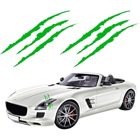 2 x Klomärken dekal klistermärke 16 x 5 tum (grön)