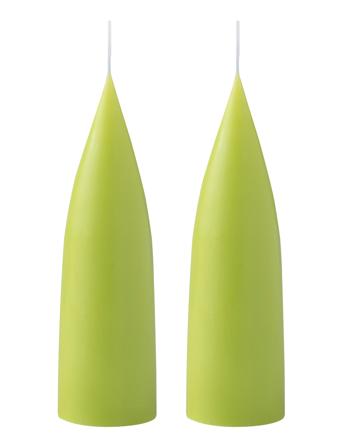 Hand Dipped C -Shaped Candles, 2 Pack Home Decoration Candles Block Candles Green Kunstindustrien