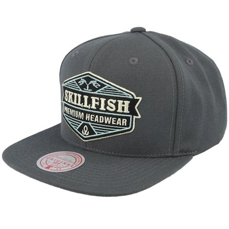 Skillfish - Grey snapback Czapka Z Daszkiem - Jetstream Logo Dark Grey Snapback @ Hatstore