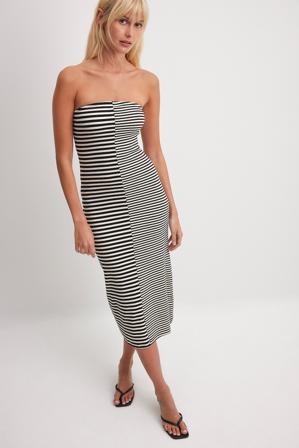 De Gurnels x NA-KD Randig bandeau-klänning - Randiga klänningar - Stripe - Large