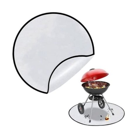 Grill og bålpanne, høytemperaturmatte, brannsikker rund grill