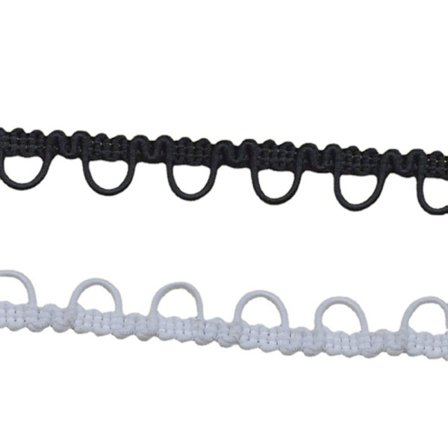 Gimp Braid Trim Elastisk knapløkke MULTICOLOR