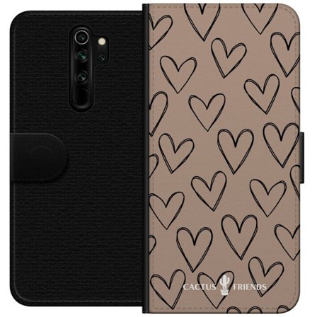 Yhteensopiva Lompakkokotelo Xiaomi Xiaomi Redmi Note 8 Pro Cactus and Friends - Earthy Sketch Hearts
