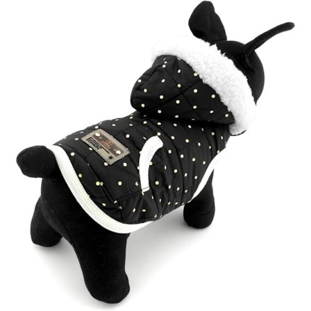 Vinterjakke til hvalpe, katte eller små hunde med fleecefor