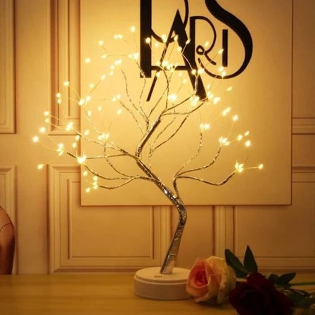 (Sølvhvid) Eventyrtræ Lys med 108 LED-lys, SPECOOL Kunstige DIY Eventyrtræ Lys