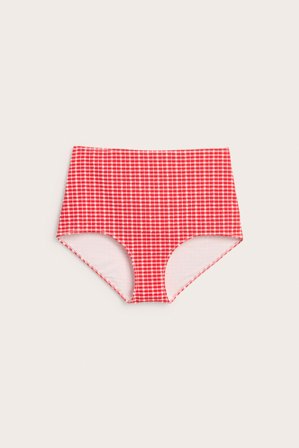 Kappahl | Hipstermallinen ruudullinen bikinialaosa Punainen L | Punainen