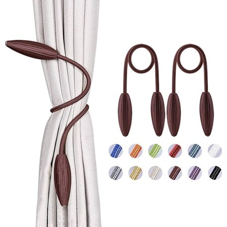 2-pakke DIY vri-gardinholdere, kreative dekorative gardiner