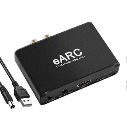 HDMI EARC ARC Audio Extractor 192Khz Konverter til RCA Adapter for Digital TV-lyd