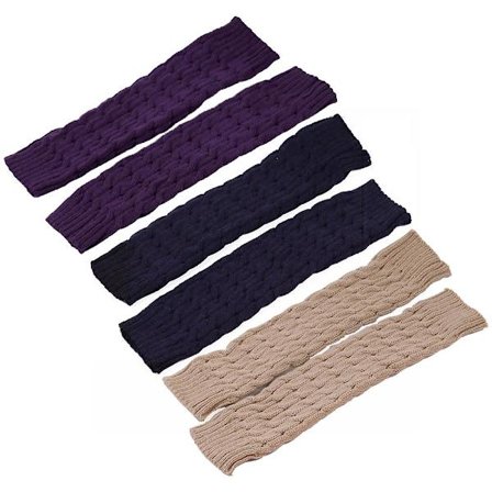 Benvärmare Kabelstrumpor Utan Fot Vinter Höga Benvärmare För Kvinnor Flickor