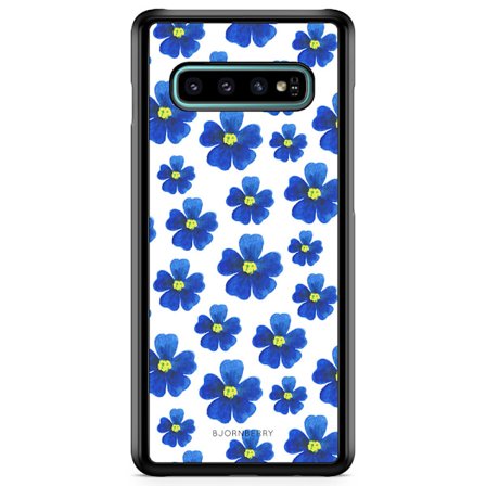 Bjornberry Skal Samsung Galaxy S10 - Blå Blommor